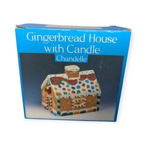 SCC Gingerbread House with Candle Holder Chandelle Porcelain Vintage Christmas